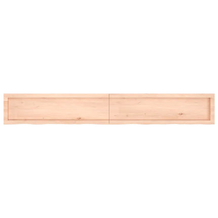 Piano Bagno 200x30x(2-6) cm in Legno Massello Non Trattato