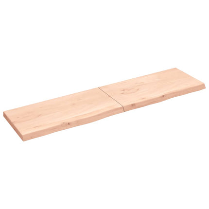 Piano Bagno 200x50x(2-6) cm in Legno Massello Non Trattato