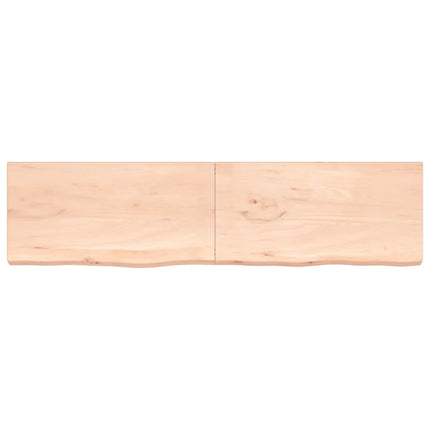 Piano Bagno 200x50x(2-6) cm in Legno Massello Non Trattato