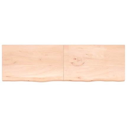 Piano Bagno 200x60x(2-4) cm in Legno Massello Non Trattato