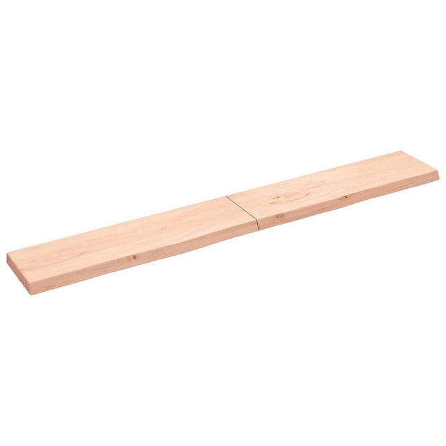 Piano Bagno 220x30x(2-6) cm in Legno Massello Non Trattato