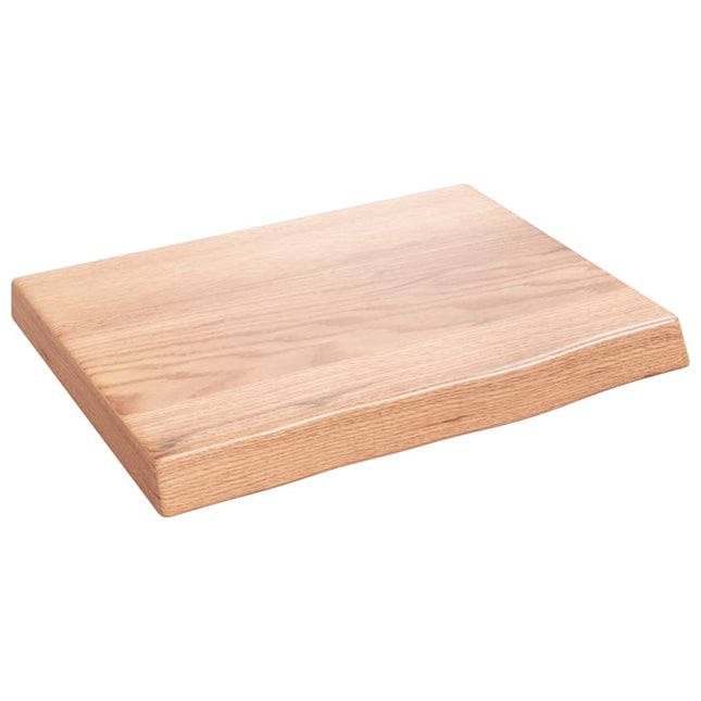 Piano Bagno Marrone 40x30x(2-4) cm Legno Massello Trattato