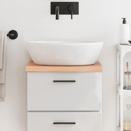 Piano Bagno Marrone 40x40x(2-4) cm Legno Massello Trattato