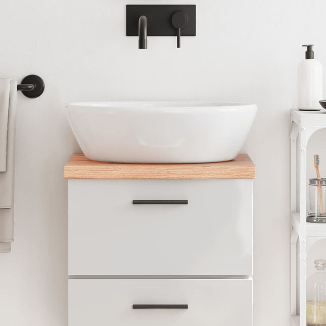 Piano Bagno Marrone 40x40x(2-4) cm Legno Massello Trattato