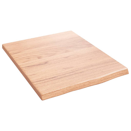 Piano Bagno Marrone Chiaro 40x50x2 cm Legno Massello Trattato
