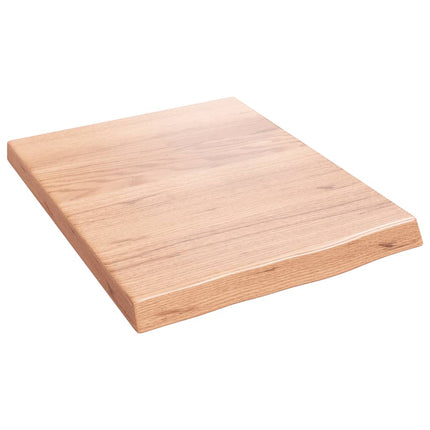 Piano Bagno Marrone 40x50x(2-4) cm Legno Massello Trattato