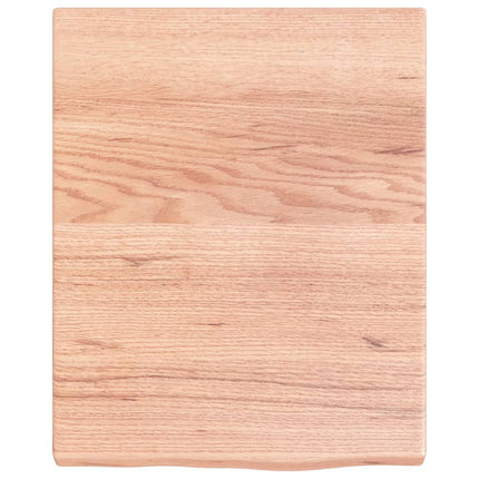 Piano Bagno Marrone 40x50x(2-4) cm Legno Massello Trattato