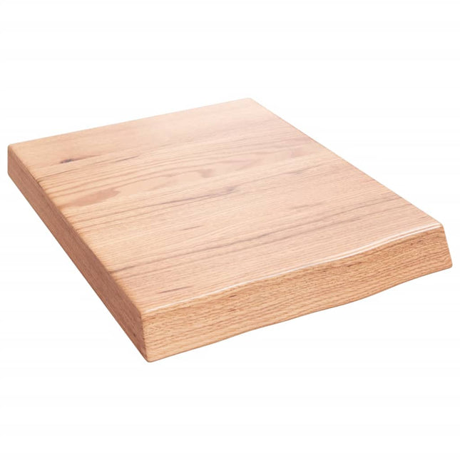Piano Bagno Marrone 40x50x(2-6) cm Legno Massello Trattato