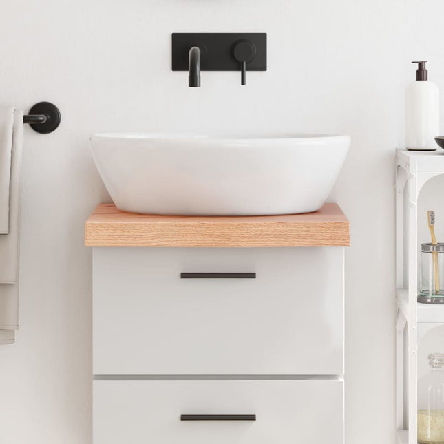 Piano Bagno Marrone 40x50x(2-6) cm Legno Massello Trattato