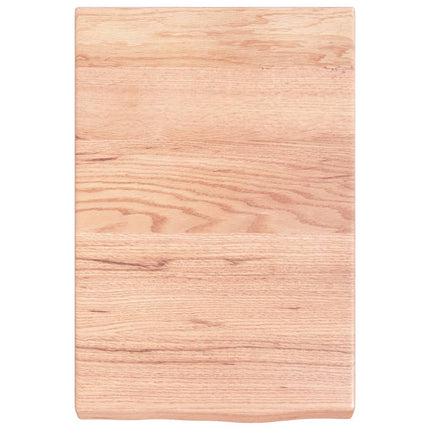 Piano Bagno Marrone 40x60x(2-6) cm Legno Massello Trattato