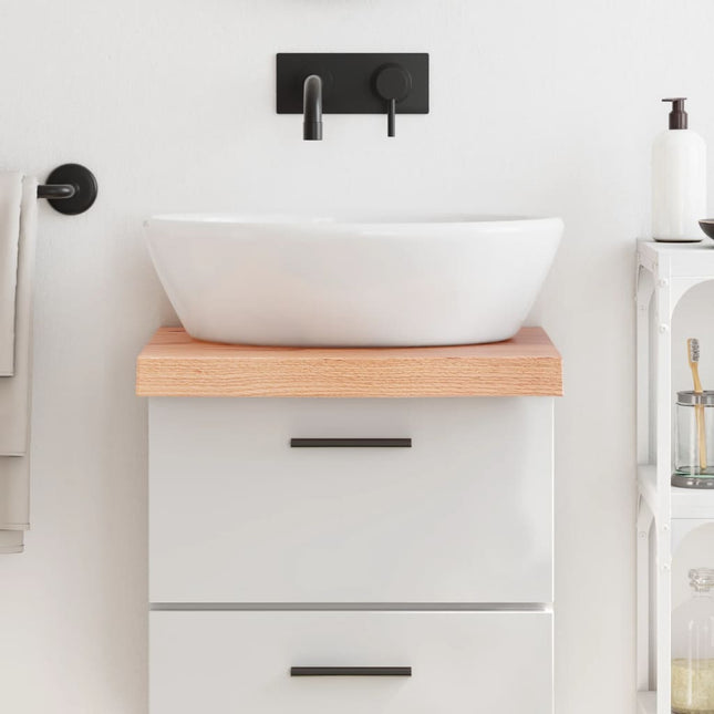 Piano Bagno Marrone 40x60x(2-6) cm Legno Massello Trattato