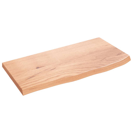 Piano Bagno Marrone Chiaro 60x30x2 cm Legno Massello Trattato