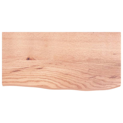 Piano Bagno Marrone Chiaro 60x30x2 cm Legno Massello Trattato
