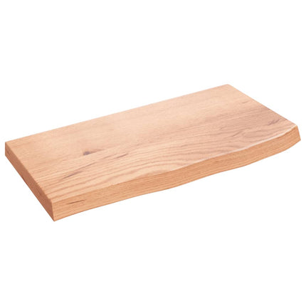 Piano Bagno Marrone 60x30x(2-4) cm Legno Massello Trattato