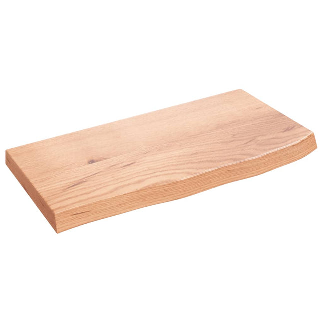 Piano Bagno Marrone 60x30x(2-4) cm Legno Massello Trattato
