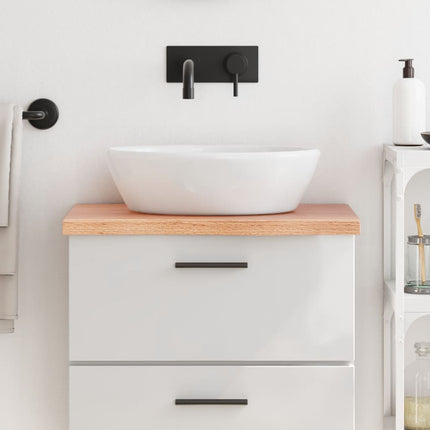 Piano Bagno Marrone 60x30x(2-4) cm Legno Massello Trattato