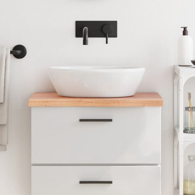 Piano Bagno Marrone 60x30x(2-4) cm Legno Massello Trattato
