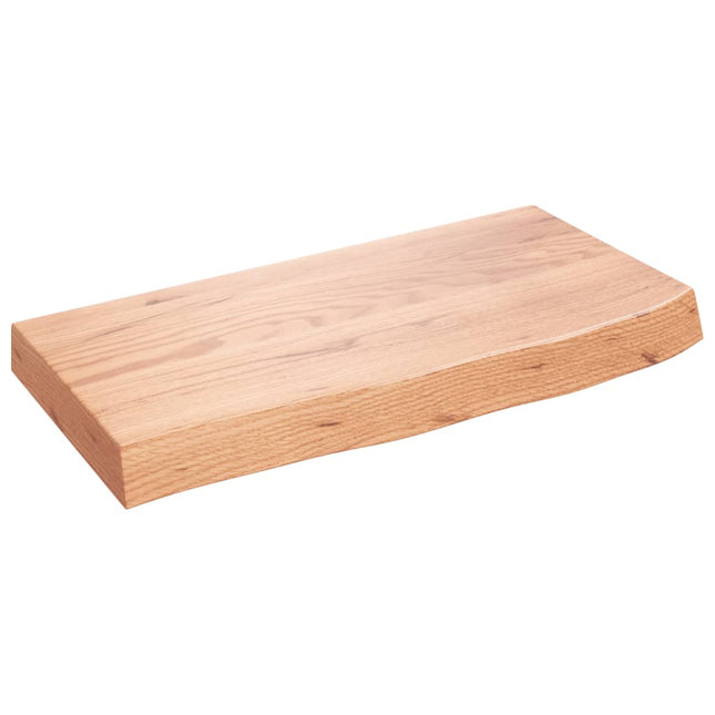 Piano Bagno Marrone 60x30x(2-6) cm Legno Massello Trattato
