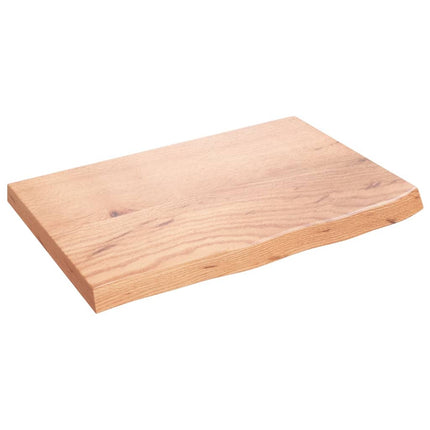 Piano Bagno Marrone 60x40x(2-4) cm Legno Massello Trattato
