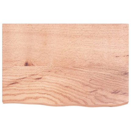 Piano Bagno Marrone 60x40x(2-4) cm Legno Massello Trattato