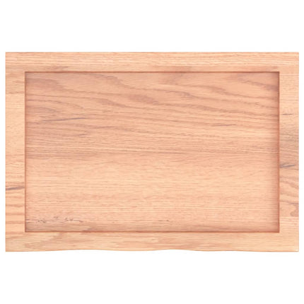 Piano Bagno Marrone 60x40x(2-4) cm Legno Massello Trattato