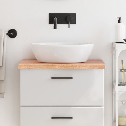 Piano Bagno Marrone 60x40x(2-4) cm Legno Massello Trattato
