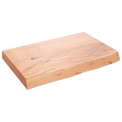 Piano Bagno Marrone 60x40x(2-6) cm Legno Massello Trattato