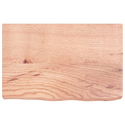 Piano Bagno Marrone 60x40x(2-6) cm Legno Massello Trattato