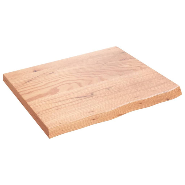 Piano Bagno Marrone Chiaro 60x50x2 cm Legno Massello Trattato