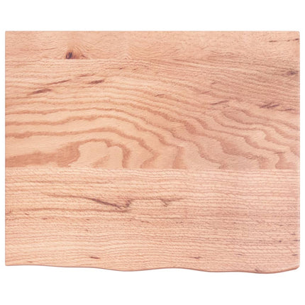 Piano Bagno Marrone 60x50x(2-6) cm Legno Massello Trattato