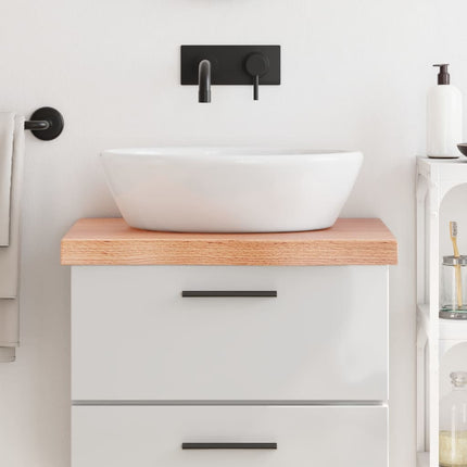 Piano Bagno Marrone 60x60x(2-6) cm Legno Massello Trattato