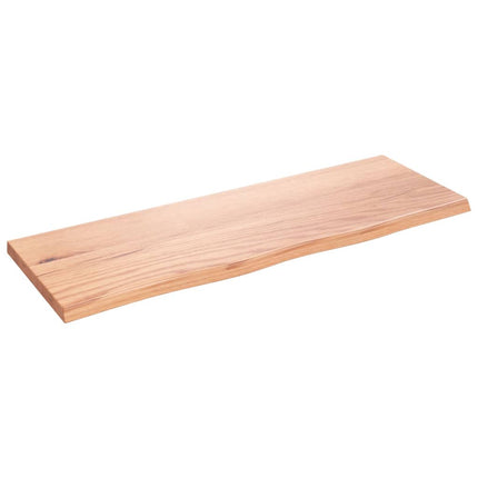 Piano Bagno Marrone Chiaro 80x30x2 cm Legno Massello Trattato