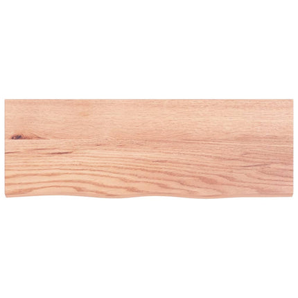 Piano Bagno Marrone Chiaro 80x30x2 cm Legno Massello Trattato