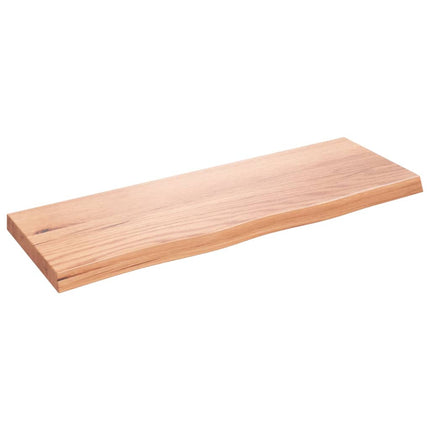 Piano Bagno Marrone 80x30x(2-4) cm Legno Massello Trattato