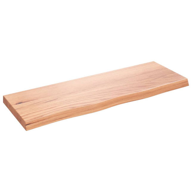 Piano Bagno Marrone 80x30x(2-4) cm Legno Massello Trattato