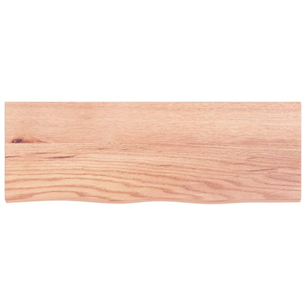 Piano Bagno Marrone 80x30x(2-4) cm Legno Massello Trattato