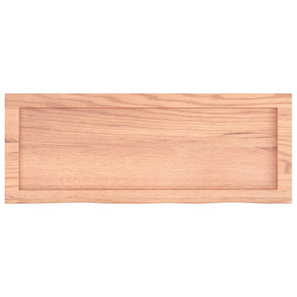 Piano Bagno Marrone 80x30x(2-4) cm Legno Massello Trattato