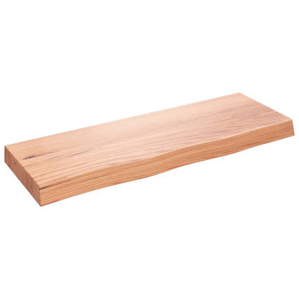 Piano Bagno Marrone 80x30x(2-6) cm Legno Massello Trattato