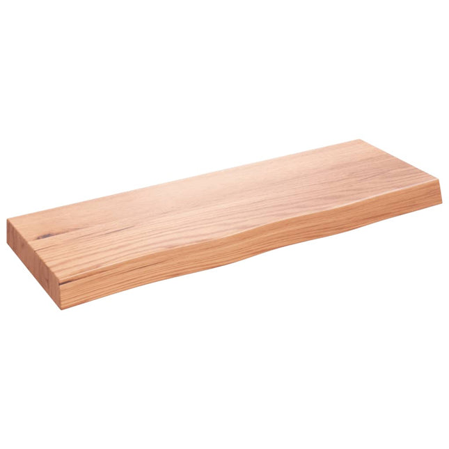 Piano Bagno Marrone 80x30x(2-6) cm Legno Massello Trattato