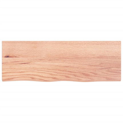 Piano Bagno Marrone 80x30x(2-6) cm Legno Massello Trattato