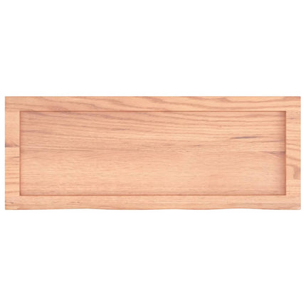 Piano Bagno Marrone 80x30x(2-6) cm Legno Massello Trattato