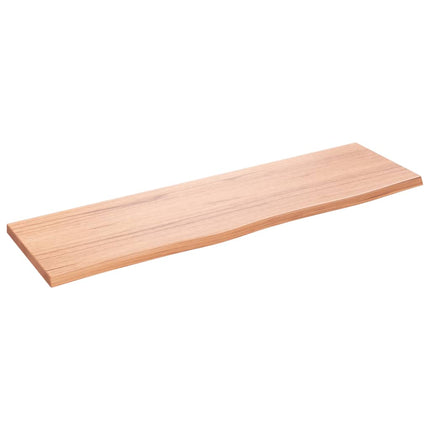 Piano Bagno Marrone Chiaro 100x30x2 cm Legno Massello Trattato