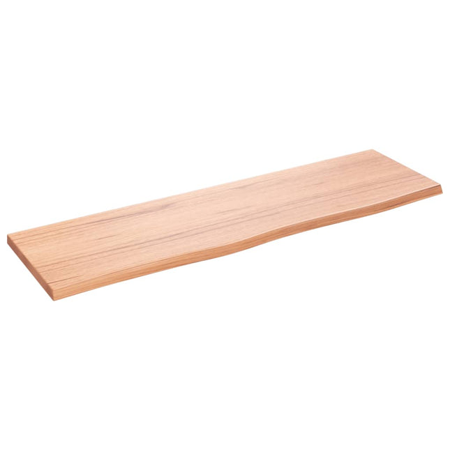 Piano Bagno Marrone Chiaro 100x30x2 cm Legno Massello Trattato