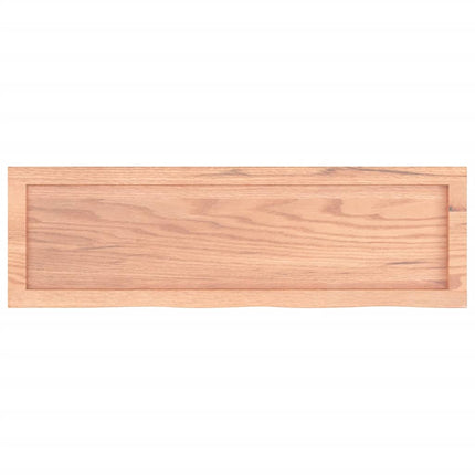 Piano Bagno Marrone 100x30x(2-4) cm Legno Massello Trattato
