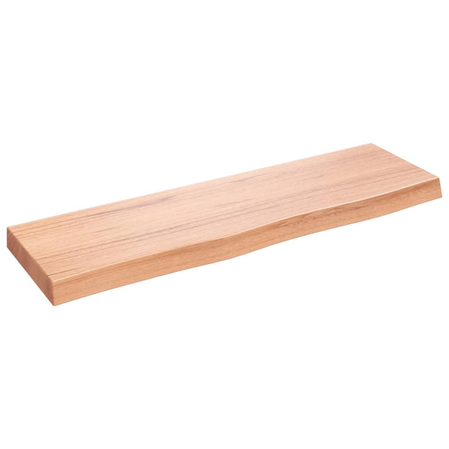 Piano Bagno Marrone 100x30x(2-6) cm Legno Massello Trattato