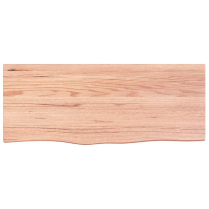 Piano Bagno Marrone Chiaro 100x40x2 cm Legno Massello Trattato