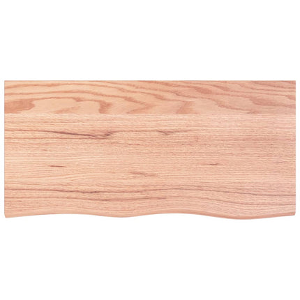 Piano Bagno Marrone 100x50x(2-6) cm Legno Massello Trattato