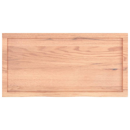 Piano Bagno Marrone 100x50x(2-6) cm Legno Massello Trattato
