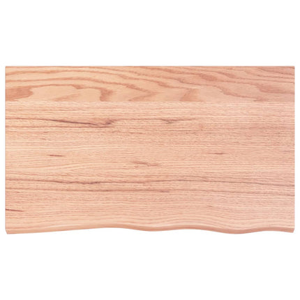Piano Bagno Marrone Chiaro 100x60x2 cm Legno Massello Trattato