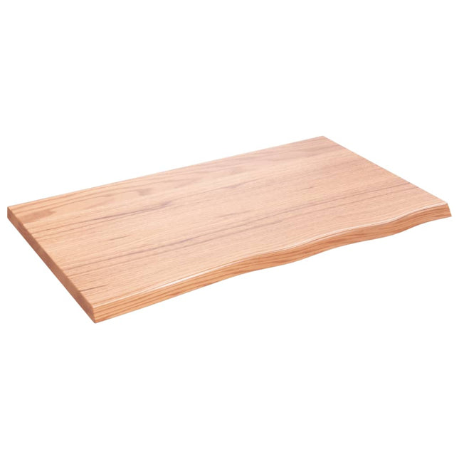 Piano Bagno Marrone 100x60x(2-4) cm Legno Massello Trattato